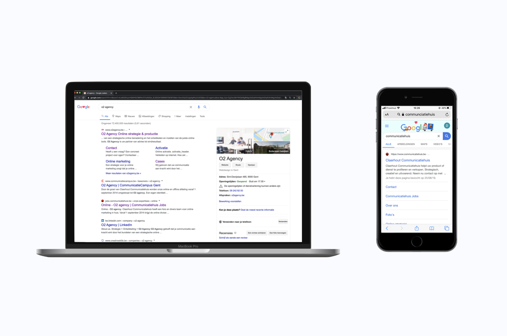 SEO O2 agency Communicatiehuis Google